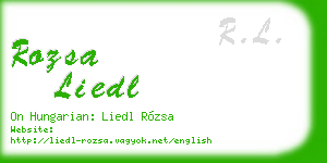 rozsa liedl business card